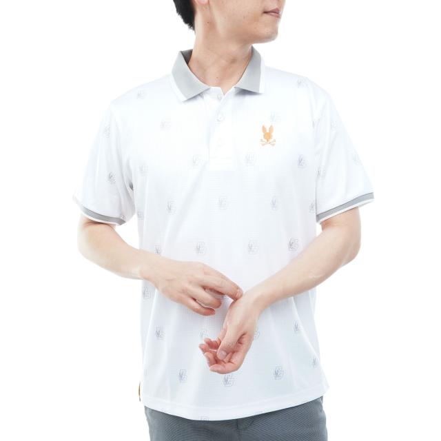 サイコバニー　PSYCHO BUNNY　GOLF カレッジモノグラムプリント 半袖ポロシャツ_9