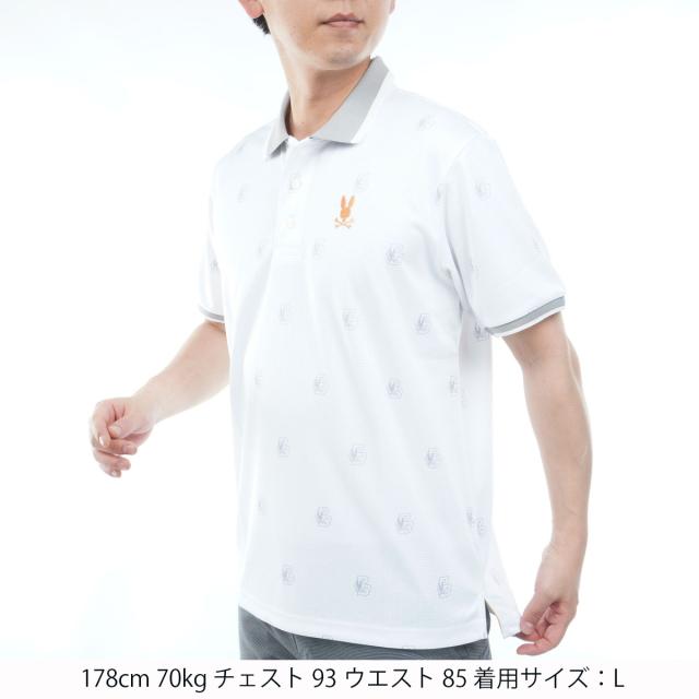 サイコバニー　PSYCHO BUNNY　GOLF カレッジモノグラムプリント 半袖ポロシャツ_10