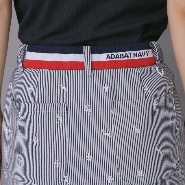 アダバットネイビー ADABAT NAVY ストレッチ サッカーエンブロイダリータイトスカート レディス アダバットネイビー ADABAT NAVY ストレッチ サッカーエンブロイダリータイトスカート レディス