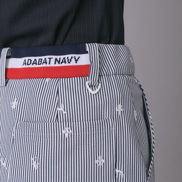 アダバットネイビー ADABAT NAVY ストレッチ サッカーエンブロイダリータイトスカート レディス アダバットネイビー ADABAT NAVY ストレッチ サッカーエンブロイダリータイトスカート レディス