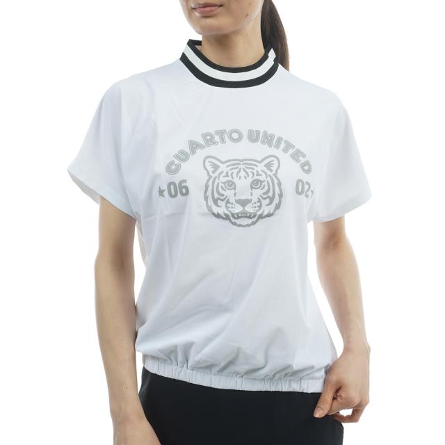 クアルトユナイテッド CUARTO UNITED とらフェイスフレンチスリーブシャツ レディス
