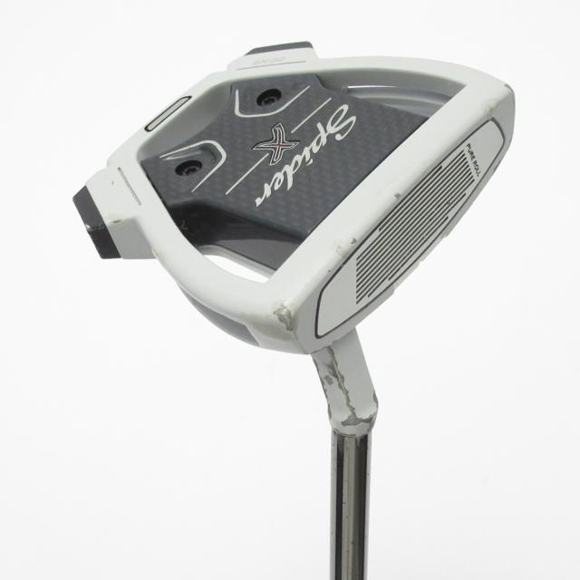 【中古ゴルフクラブ】テーラーメイド　SPIDER　スパイダー X チョークホワイト／ホワイト スモールスラント パター スチールシャフト　…