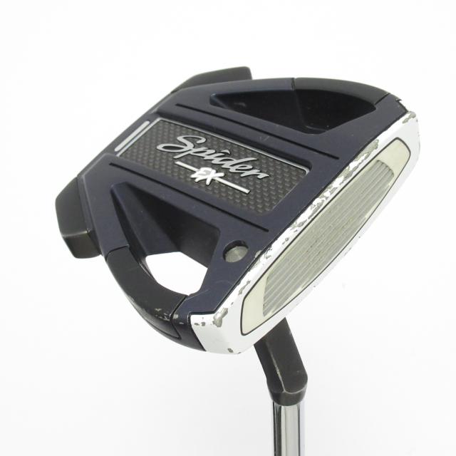 【中古ゴルフクラブ】テーラーメイド　SPIDER　スパイダー EX ネイビー／ホワイト スモールスラント パター スチールシャフト　シャフ…