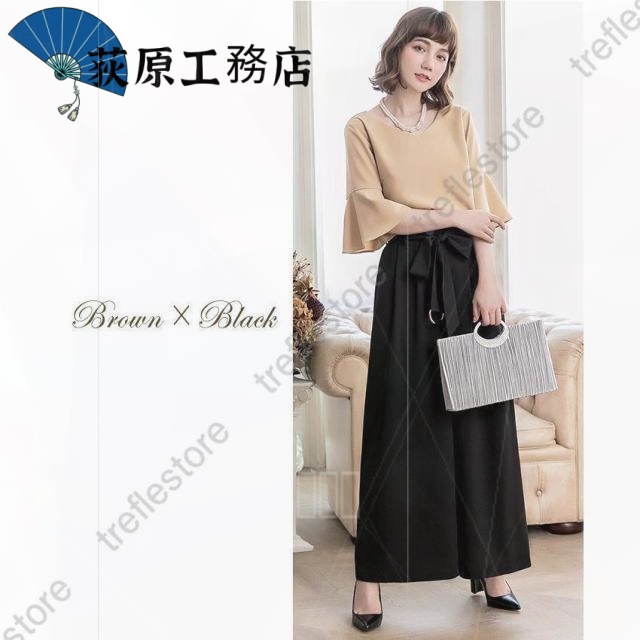 再入荷リクエスト殺到 売上急増中 体型カバー レディース 買い逃し注意 卒園式 収納便利 ワイド パンツドレス 半袖 セットアップ 袖あり パンツスタイル 卒業式 大きいサイズ 結婚式 パーティードレス 今だけ 送料無料