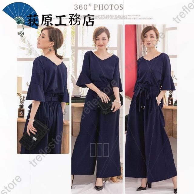 再入荷リクエスト殺到 売上急増中 体型カバー レディース 買い逃し注意 卒園式 収納便利 ワイド パンツドレス 半袖 セットアップ 袖あり パンツスタイル 卒業式 大きいサイズ 結婚式 パーティードレス 今だけ 送料無料