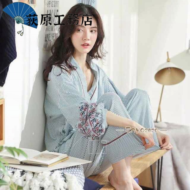 便利グッズ特集 ランキング常連 レディース デザイン性 上下セット ストライプ 部屋着 和風 今だけ 浴衣風 ルームウェア 収納便利 パジャマ 春秋 ナイトウェア 寝巻き 綿 寝間着 長袖 特価セール中 便利グッズ特集 ランキング常連 レディース デザイン性 上下セット