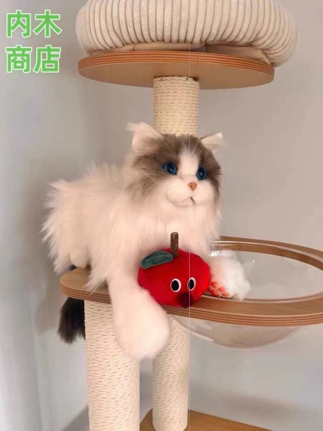 リアルシリーズ 日本製 リアルな猫のぬいぐるみ 58cm (クロネコL目明き)