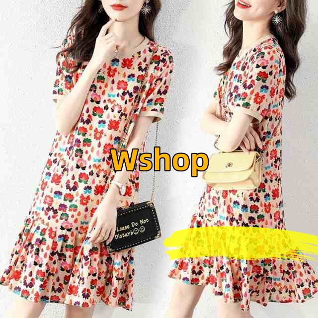 レビュー高評価商品 多機能デザイン 送料無料 大人 ワンピース レビュー高評価 レディース 通勤OL 40代 春夏新作 30代 きれいめ 新登場 花柄 膝丈ワンピース マーメイドスカートオシャレ韓国風 ゆったり 半袖ワンピース お買い得プライス