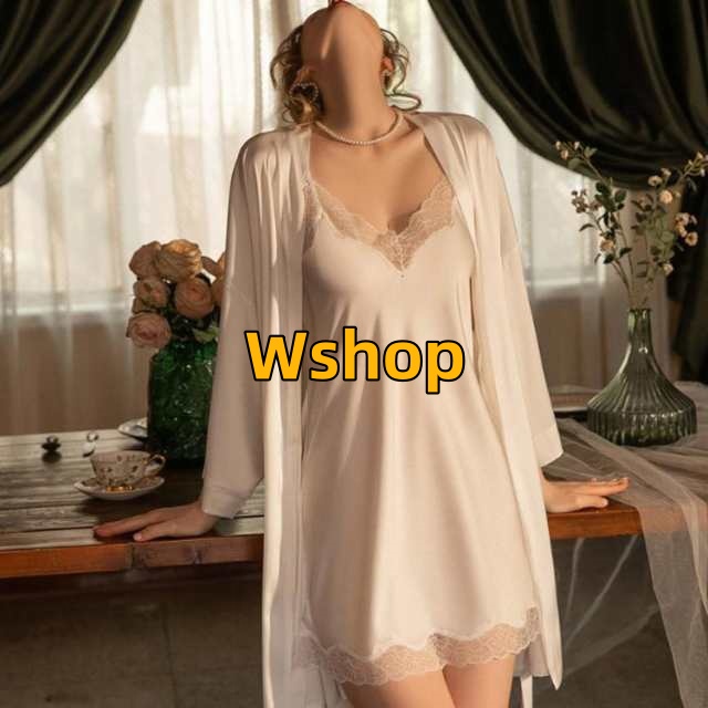 新登場 SNS話題 レース 2点セット ガウン 部屋着 セクシー抜け感ナイトガウン Vネック 肌に優しい レースセクシー ネグリジェ パジャマ レディース 通気 シルク 前開き 母の日 キャミソール カーディガン付 上下セット ルームウェア ワンピース 送料無料 新登場 SNS話題 レース 2点セット ガウン 部屋着 セクシー抜け感ナイト