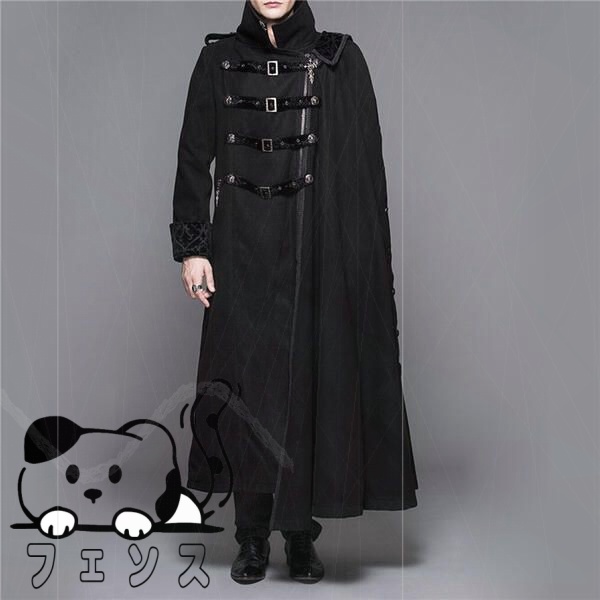 新登場 レビュー高評価 GOTHIC 洋服 コスプレ 取り外す可能 豪華 演劇 レディース パーティー 大きいサイズ【S?3XL】 ステージ 王子様 メンズ ロングコート 中世貴族風 衣装 コット風 舞台 舞台衣装 演出 パンク風 ケープ 貴族 黒 在庫わずか