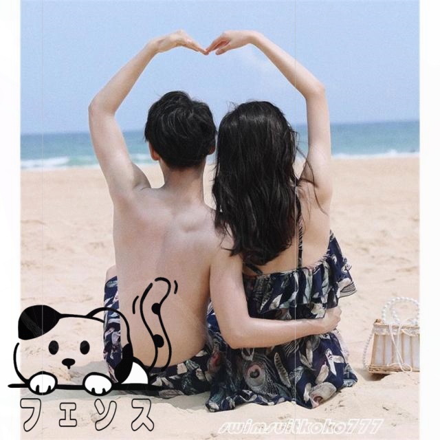 家中時間充実化 多機能デザイン カップル水着 在庫わずか ビキニ 花柄 夏ペアルック ワンピース 海パン 男女お揃いビーチウェア サーフパンツ ショートパンツ レディース メンズ 収納便利 水着セット SNS話題 即納対応中