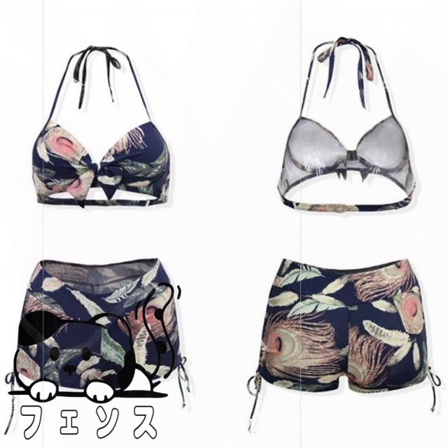 家中時間充実化 多機能デザイン カップル水着 在庫わずか ビキニ 花柄 夏ペアルック ワンピース 海パン 男女お揃いビーチウェア サーフパンツ ショートパンツ レディース メンズ 収納便利 水着セット SNS話題 即納対応中