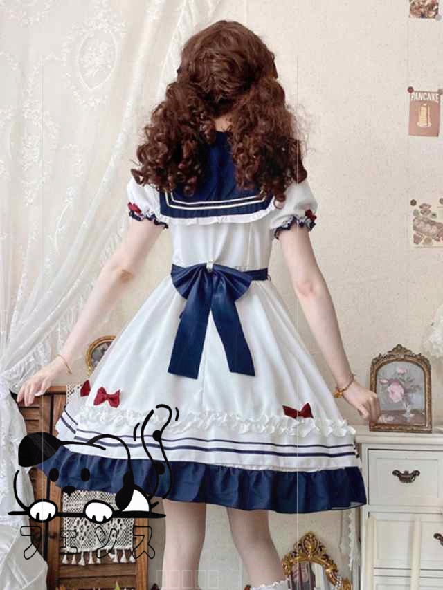 軽量仕様 レビュー高評価 S セーラーカラー 衣装 L セーラーワンピ ロリィタ レディース プリーツ 半袖 リボン ロリータワンピース 2L パフスリーブ ゴスロリ M イベント セーラー服 ネイビー マリン Aライン かわいい ワンピース パーティ 水平 今だけ限定 軽量仕様 レビュー高評価 S セーラーカラー 衣装 L セーラーワンピ