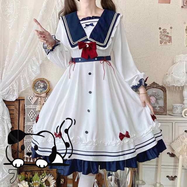 軽量仕様 レビュー高評価 S セーラーカラー 衣装 L セーラーワンピ ロリィタ レディース プリーツ 半袖 リボン ロリータワンピース 2L パフスリーブ ゴスロリ M イベント セーラー服 ネイビー マリン Aライン かわいい ワンピース パーティ 水平 今だけ限定 軽量仕様 レビュー高評価 S セーラーカラー 衣装 L セーラーワンピ