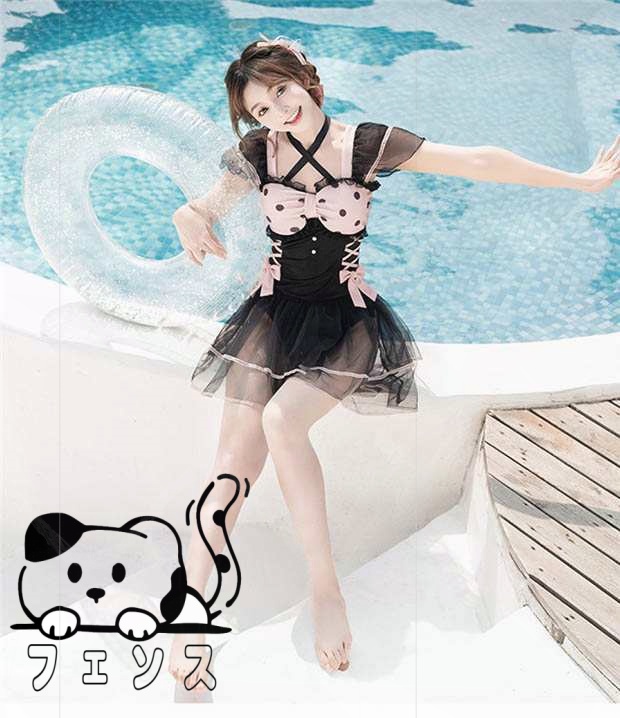 秋の新作特集 店長太鼓判 水着 レディース 温泉 人気急上昇 水玉 ビ 着?せ 透明感あり フリル プール 撮影 肩出し オフショルダー ロリータ風 在庫わずか リボン ランキング常連 かわいい ワンピース水着 数量限定入荷