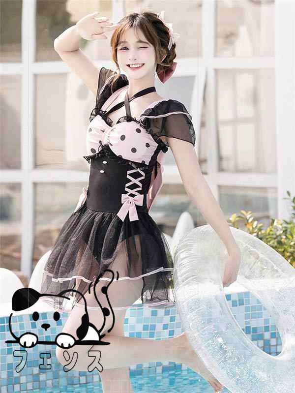 秋の新作特集 店長太鼓判 水着 レディース 温泉 人気急上昇 水玉 ビ 着?せ 透明感あり フリル プール 撮影 肩出し オフショルダー ロリータ風 在庫わずか リボン ランキング常連 かわいい ワンピース水着 数量限定入荷