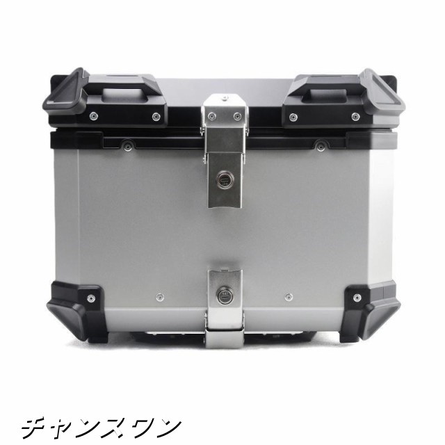 リアボックス バイク 大容量45L 55L大型 アルミ 背もたれ バイクボックス シルバー ブラック バイク用