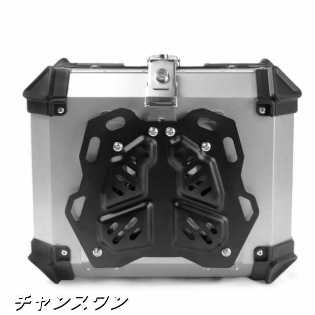 リアボックス バイク 大容量45L 55L大型 アルミ 背もたれ バイクボックス シルバー ブラック バイク用