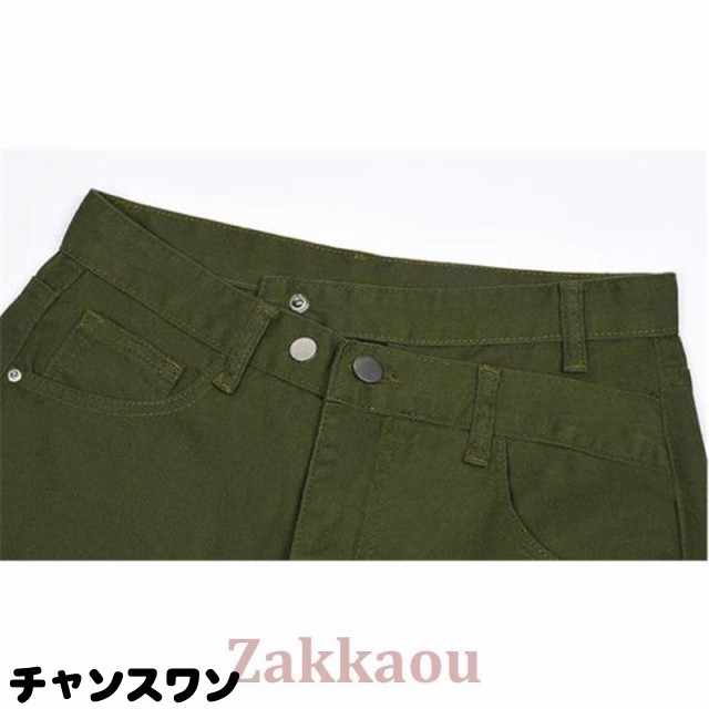 カーゴパンツ レディース ストレートパンツ ワイドパンツ ミリタリー 長ズボン ハイウエスト 作業着 スリム ゆったり 着痩せ おしゃれ ストリートの通販は