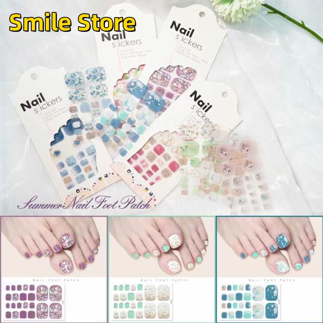 【SmileStore】ネイルシート 8シート/176枚入り 秋 パール ネイルシール 足 韓国 ゴールド グリーン シール フットネイルシール 夏 フットネイルシール キラキラ ペディキュア ブラウン ネイルシート ジェルネイルシール 貼るだけ ネイルシール 大人 フットネイル ピンク 金