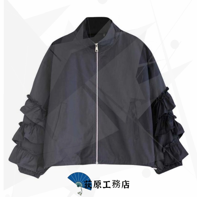 ティアードフリルパフスリーブ ブルゾン レディース きれいめ 春