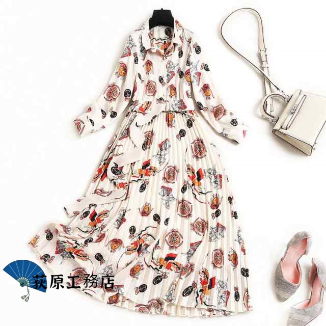 選ばれる理由 再入荷リクエスト殺到 売上急増中 レディース オフィス 通勤 収納便利 20代 OL 30代 40代 ワンピース 今だけ プリーツ シャツワンピース 柄 安い可愛い 襟付き 特価セール中