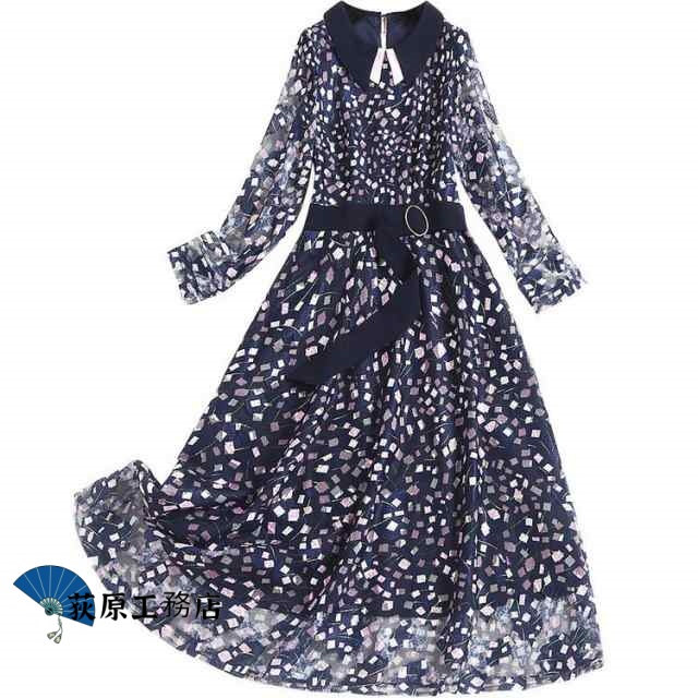 再入荷リクエスト殺到 数量限定中 レディース 軽量仕様 在庫処分価格 在庫わずか 上品 フォーマル Aライン ワンピース 襟付き 母親 卒業式 柄 ママ SNS話題 入園式 シアー 入学式