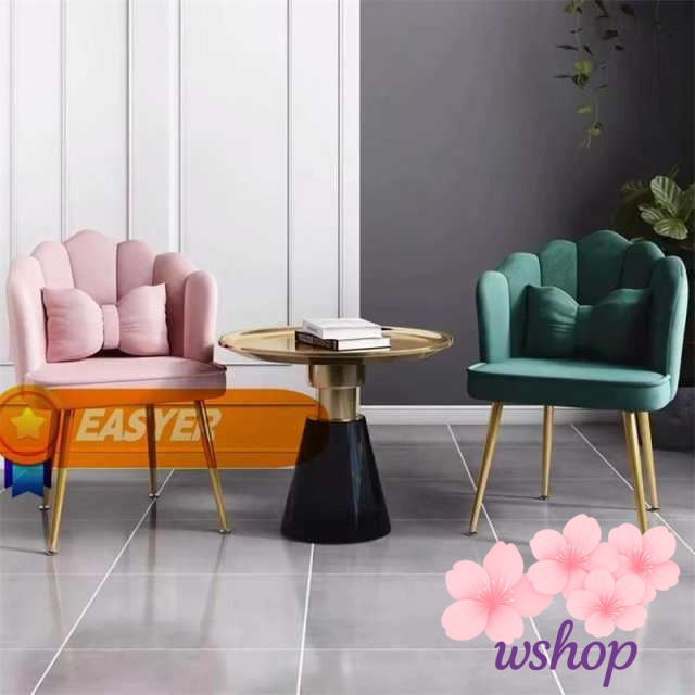 家中時間充実化 毎日使える便利品 ワイドチェアー 【wshop】ダイニングチェア ドレッサー椅子 大人気 ベルベット 背もたれ椅子 ベロア スツール 収納便利 売上急増中 ソファチェア シェル形 可愛い ソファ椅子 送料無料 即納対応中_2