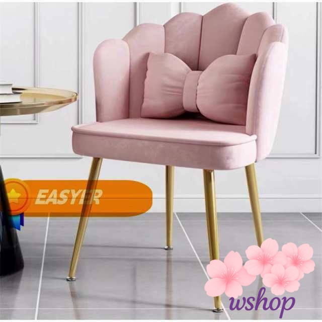 家中時間充実化 毎日使える便利品 ワイドチェアー 【wshop】ダイニングチェア ドレッサー椅子 大人気 ベルベット 背もたれ椅子 ベロア スツール 収納便利 売上急増中 ソファチェア シェル形 可愛い ソファ椅子 送料無料 即納対応中_3