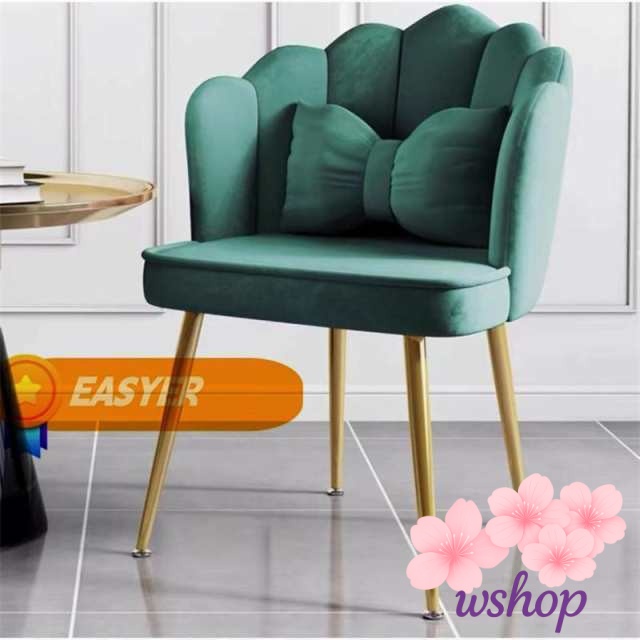 家中時間充実化 毎日使える便利品 ワイドチェアー 【wshop】ダイニングチェア ドレッサー椅子 大人気 ベルベット 背もたれ椅子 ベロア スツール 収納便利 売上急増中 ソファチェア シェル形 可愛い ソファ椅子 送料無料 即納対応中_5