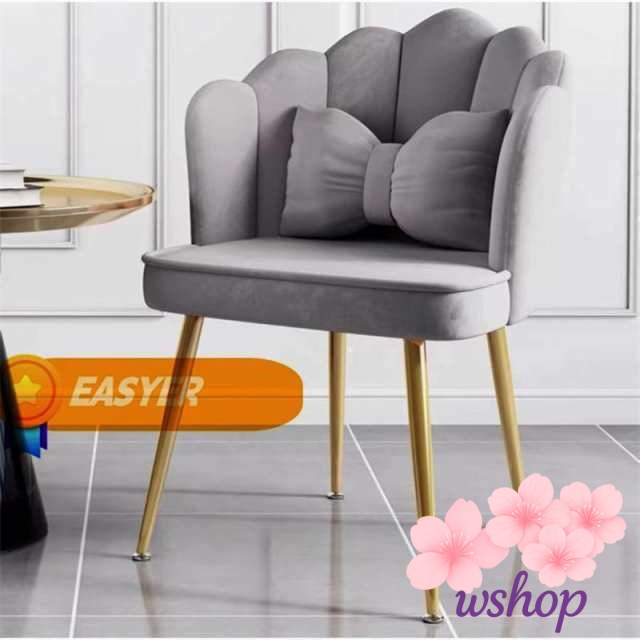 家中時間充実化 毎日使える便利品 ワイドチェアー 【wshop】ダイニングチェア ドレッサー椅子 大人気 ベルベット 背もたれ椅子 ベロア スツール 収納便利 売上急増中 ソファチェア シェル形 可愛い ソファ椅子 送料無料 即納対応中_6