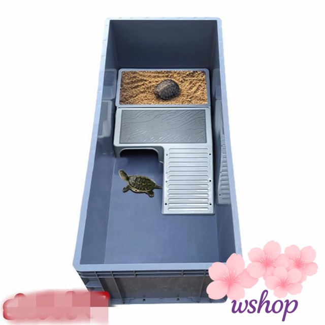 在庫限りの大特価 多機能デザイン 排水孔 プラスチック 【wshop】タートルタンク 両生類 大きい 軽量仕様 飼育ケース ケージ ペット用品 カメ槽 爬虫類 在庫わずか カメ用水槽 亀 飼 ボックス 水槽 ランキング常連 大型 送料無料実施中