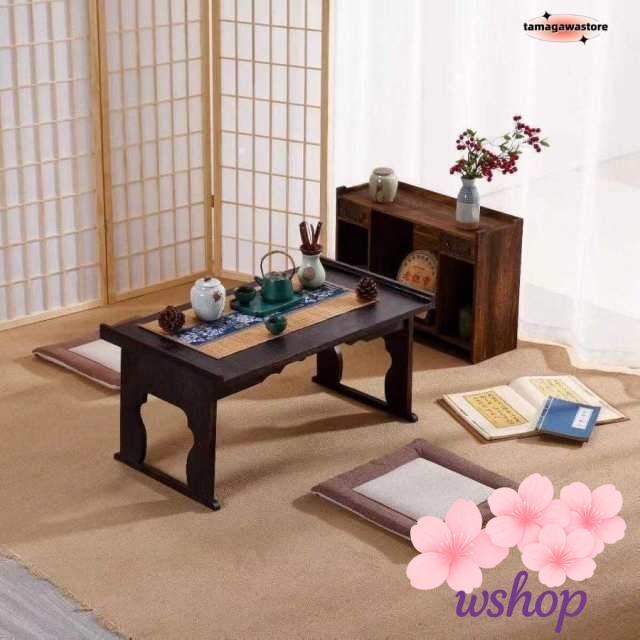 【wshop】供物台 経机 折りたたみ式 お供え台 木製 棚付き 棚板 仏壇 台 机 御供机 仏具 和机 供物机 お供え机 家具 仏具 経台 経つくえ ミニテーブル 収納 コンパクト