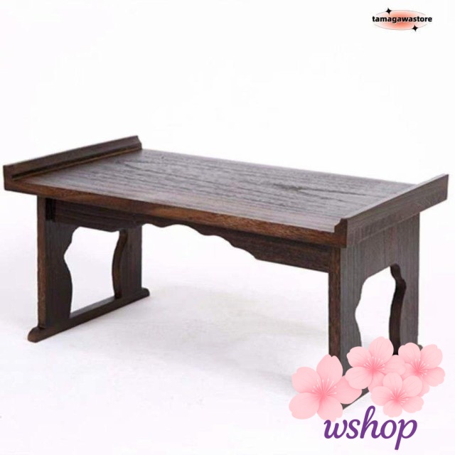 【wshop】供物台 経机 折りたたみ式 お供え台 木製 棚付き 棚板 仏壇 台 机 御供机 仏具 和机 供物机 お供え机 家具 仏具 経台 経つくえ ミニテーブル 収納 コンパクト