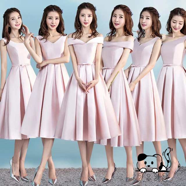 生活快適特集 毎日使える便利品 二次会 ブライズメイドドレス 売上急増中 ふんわり 謝恩会 ドレス 披露宴 招待 お呼ばれ きいサイズ Aライン フォーマルドレス ミモレ丈 花嫁 リボン 人気急上昇 今だけ 結婚式 ゲスト ウエディング サテンドレス お買い得プライス
