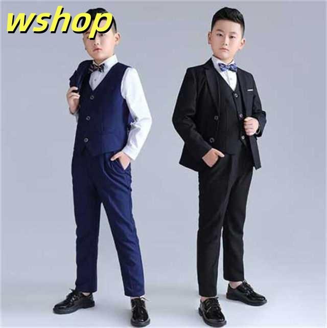家中時間充実化 ギフトにも最適 子供用ファッション小物 】子供服 今だけ 小学校 セットアップ 5点セット 七五三 結婚式 卒園式 フォーマル 男の子 卒業式 SNS話題 キッズ スーツ 入学式 【wshop 即納OK 即納対応中