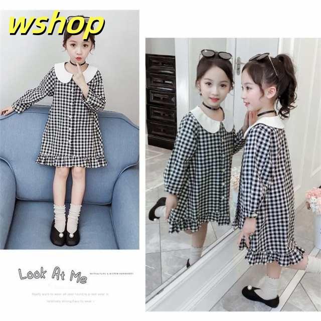 秋の新作特集 ギフトにも最適 おしゃれ ジュニア カジュアル 韓国子供服 新品 【wshop 売上急増中 子供ドレス 女の子 チェック柄 可愛い 秋着 人気急上昇 キッズ ワンピース 在庫わずか 】子供服 膝丈ワンピース 結婚式 dress 長袖 送料無料実施中_3