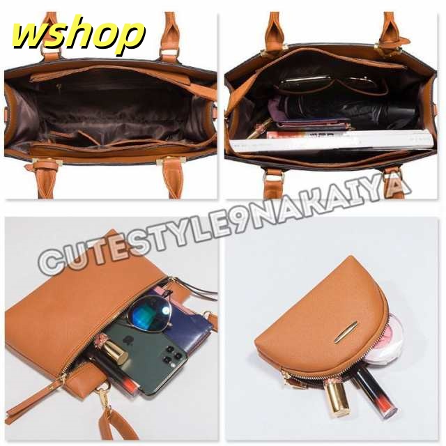 【wshop 】トートバッグ 4点セット レディース ショルダーバッグ 2wayハンドバッグ ファッション 鞄 通勤用バッグ 軽量 手提げ 肩掛け