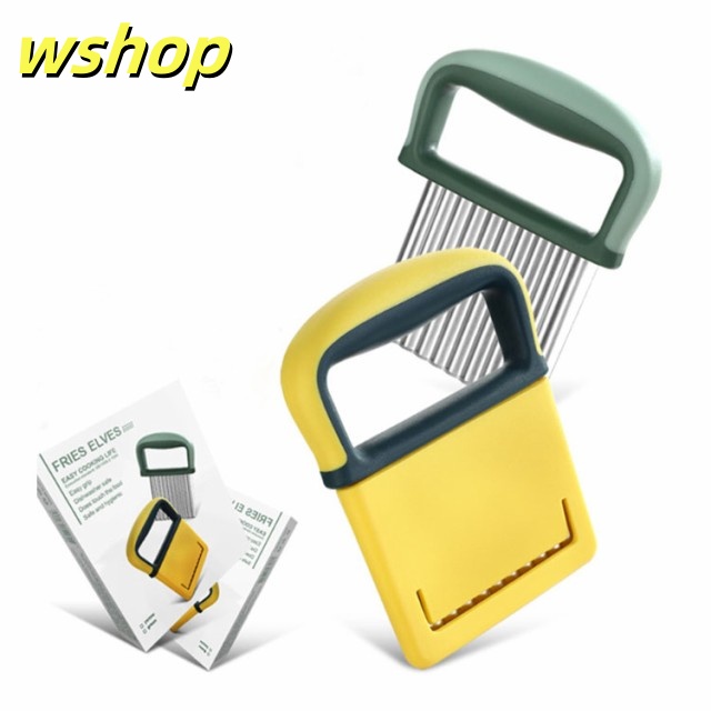 【wshop 】ポテトカッター じゃがいも 多機能 波切り 野菜 ポテトカッター ナイフ 【収納ケース付き】波型カッター 波型 【収納ケース付き】波型カッター ポテトスライサー カッター波型 料理 安全 便利 調理器具 滑り止め 台所 キッチン 野菜カッター