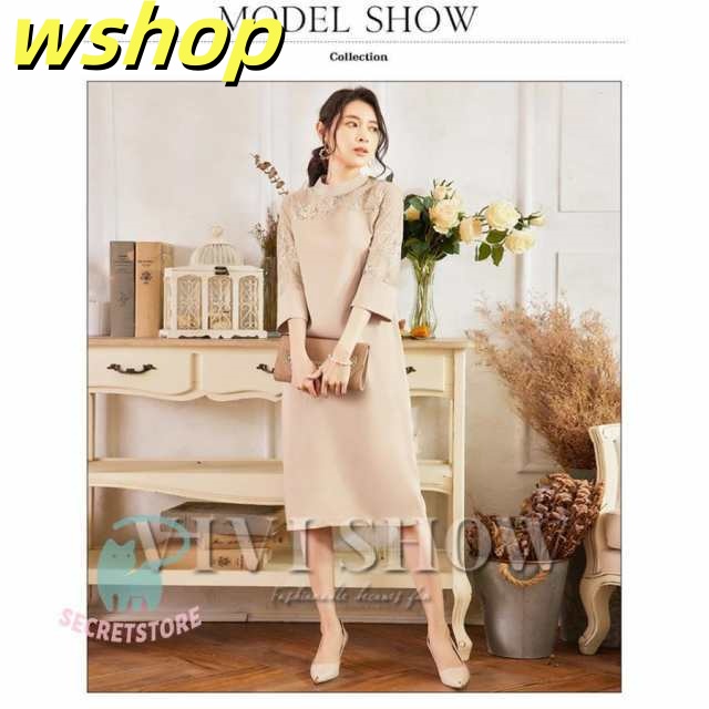 家中時間充実化 ギフトにも最適 大きいサイズ ドレス 【wshop 服装 在庫わずか 袖あり 顔合わせ ロング丈 フォーマル 軽量仕様 結婚式 体型カバー ワンピース お呼ばれ 】パーティードレス ランキング常連 韓国 お買い得プライス