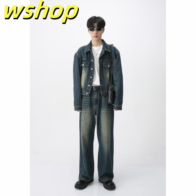 在庫限りの大特価 多機能デザイン スウェット 2点セット春秋季長袖ジャケットセットアップ メンズ スウェットファッションジャケットデニム 【wshop ランキング常連 上下セッ 今だけ パンツ 話題商品 】セットアップ 数量限定入荷