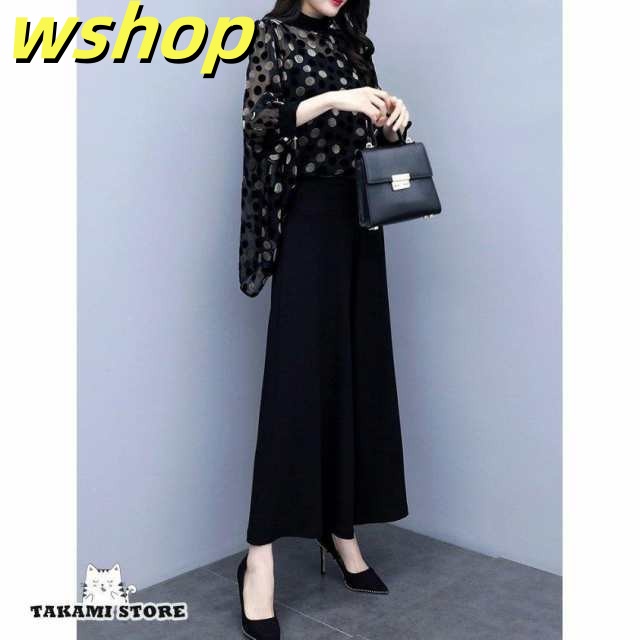 季節限定アイテム 多機能デザイン 【wshop ドレス 結婚式 在庫わずか 袖あり 黒 ランキング常連 話題商品 ワイドパンツ お呼ばれ 大 体型カバー パンツ セットアップ 長袖 韓国 ゆったり パーティードレス 】パンツドレス 数量限定入荷_4