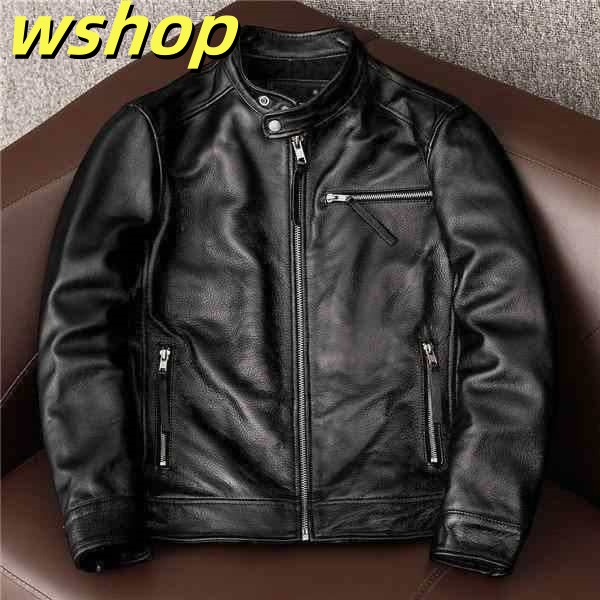 在庫限りの大特価 多機能デザイン 皮ジャン 送料無料 B系 レビュー高評価 春 【wshop 本革 ライダースジャケット 】メンズ レザージャケット ブルゾン バイク 立ち襟 シングル 防風 革ジャン 服 即納OK 店長おすすめ お買い得プライス