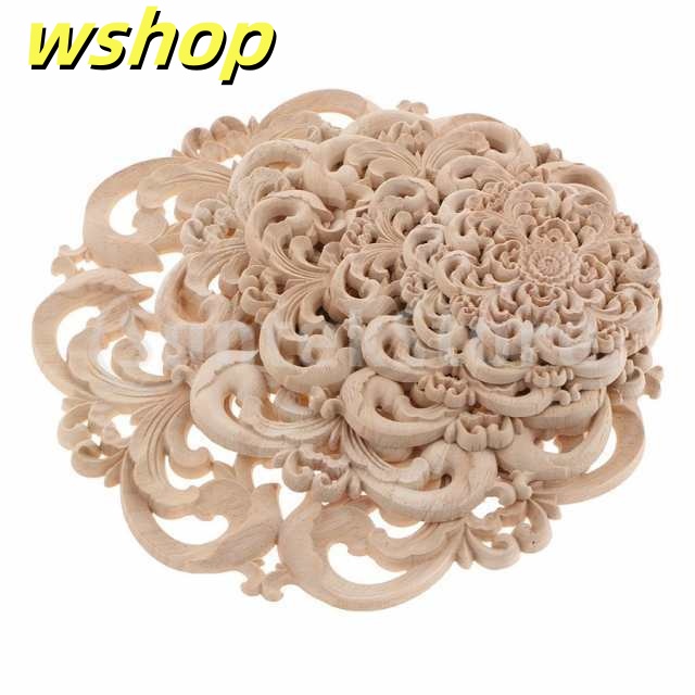 家中時間充実化 品質安心 送料無料 【wshop 新登場 】40ラウンド木製彫刻コーナーオンレイアップリケドアキャビネットローズ未塗装ヨーロッパスタイルのセット SNS話題 お買い得プライス_2