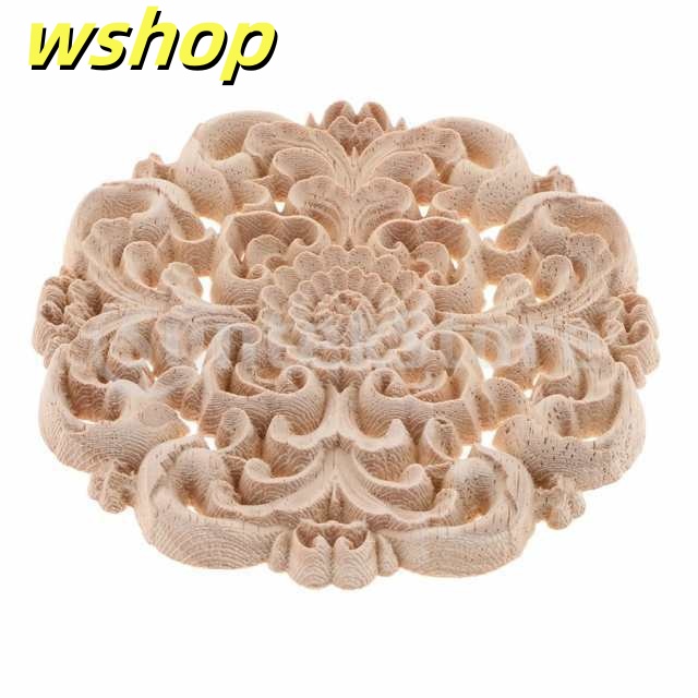 家中時間充実化 品質安心 送料無料 【wshop 新登場 】40ラウンド木製彫刻コーナーオンレイアップリケドアキャビネットローズ未塗装ヨーロッパスタイルのセット SNS話題 お買い得プライス_3