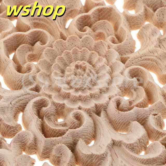 家中時間充実化 品質安心 送料無料 【wshop 新登場 】40ラウンド木製彫刻コーナーオンレイアップリケドアキャビネットローズ未塗装ヨーロッパスタイルのセット SNS話題 お買い得プライス_4