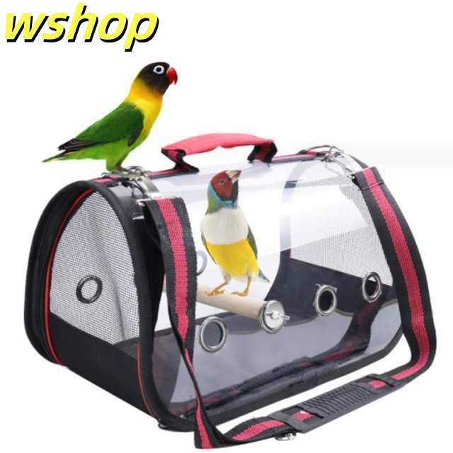 小春小鳥用キャリーケースおでかけキャリーバードキャリー wshop 】止まり木付き 鳥小屋 小鳥 キャリーケース 持ち運び 移動用 鳥