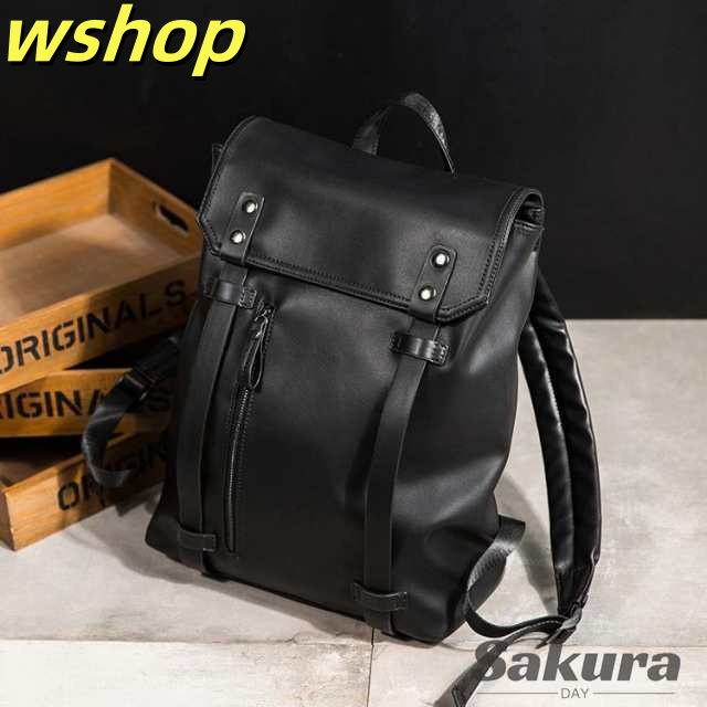 季節限定アイテム 店長太鼓判 【wshop 男女兼用 リュックサック 通勤通学 レザー 話題商品 】リュック アウトドア バックパック カバン 本革 牛革 メンズ 旅行 自転車鞄 デイパック ビジネス 在庫わずか レビュー高評価 出張 数量限定入荷