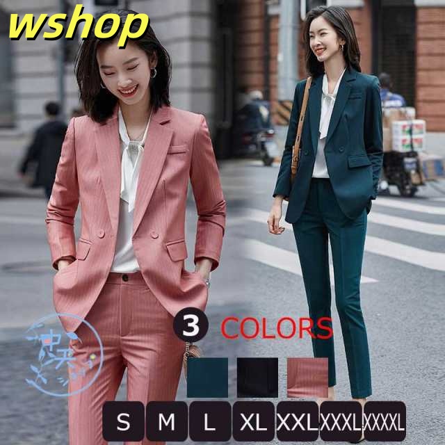 家中時間充実化 毎日使える便利品 】大きいサイズパンツスーツレディース40代秋冬パンツスーツ卒業式お呼ばれテーラードジャケットパンツフォーマルスーツ着痩せ入学式 在庫わずか 【wshop 結婚式 面接 ?XL全色 人気急上昇 売上急増中 即納対応中