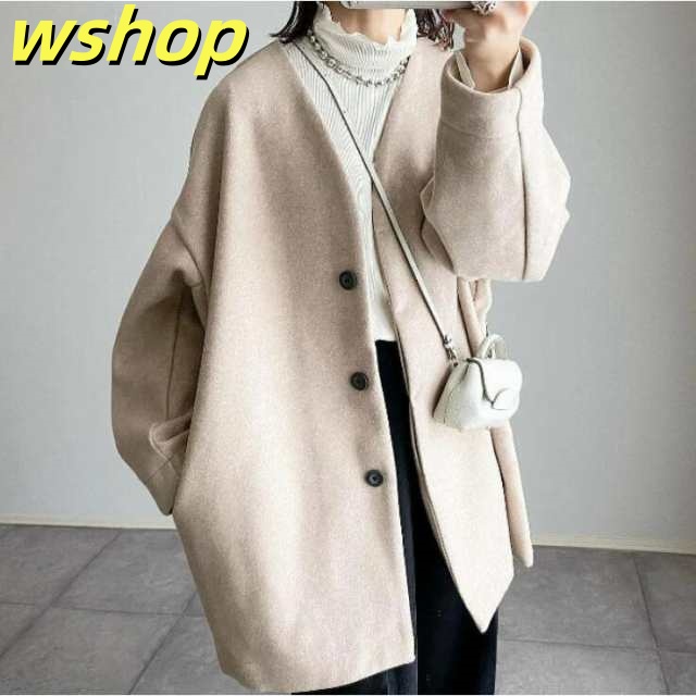 wshop 】チエスターコート レディース 冬コート ハーフコート